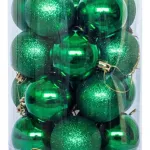 Bolas De Navidad 6cm Adornos Navideños Tubo X20 Esferas