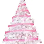 Arbol Navidad Blanco Montañes Deluxe 1,80m + Kit Rosa Adorno