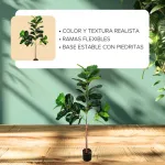 Planta Artificial 130cm Ficus Grande Decoracion Interior Ext
