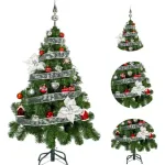  Arbol De Navidad Tronador Lujo 1,20mts Con Adornos Kit X30