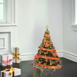 Arbol De Navidad Tronador Lujo 1,50mts Con Adornos Kit X40