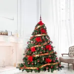 Arbolito Navidad Extra Lujo Patagonia 1.80mt Rojo Decoración