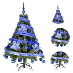  Arbol De Navidad Tronador Lujo 1,20mts Con Adornos Kit X30