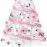 Arbol Navidad Blanco Tronador Lujo 1.80mts Decorado Rosa