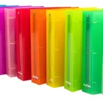 Carpeta Escolar Numero 3 Transparente X3 Unidades Colores N3