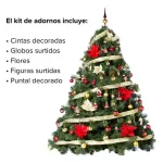 Arbol Navidad Extra Lujo Patagonia 2.10mts Con Adornos X88