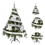  Arbol De Navidad Tronador Lujo 1,20mts Con Adornos Kit X30
