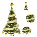 Arbolito De Navidad 80cm Con Adornos 30 Piezas Oro