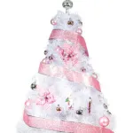 Arbol Navidad Blanco Tronador Lujo 1.80mts Decorado Rosa