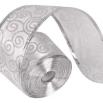 Cintas Navideñas Pack X5 Adornos Glitter 5cm 2,70mts Navidad