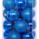 Bolas De Navidad 6cm Adornos Navideños Tubo X20 Esferas