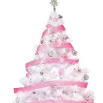 Arbol Navidad Blanco Montañes Deluxe 1,80m + Kit Rosa Adorno