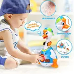 Muñeco Juguete Bebe Ganso Musical Bailarín Luces Y Sonidos