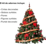 Arbol Navidad Extra Lujo Patagonia 1.50mts Con Adornos X60