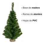 Arbolito De Navidad 80cm Con Adornos 30 Piezas Rojo Oro