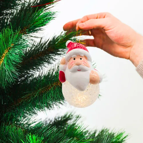Producto Bolas Navidad Adorno Navideño Con Luz Para Arbol Imagen