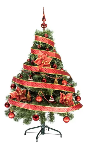 Producto Arbol Navidad Tronador 1,20mts + Kit 30 Rojo Cybermonday Imagen