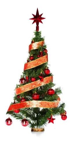 Producto Arbolito De Navidad 80cm Con Adornos 30 Piezas Rojo Imagen