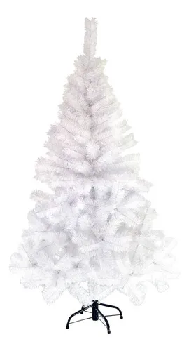 Producto Arbol Navidad Blanco Tronador De Lujo 1.50mts Base Metálica Imagen