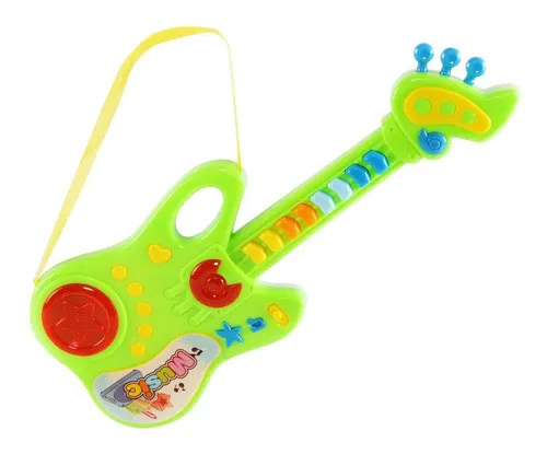 Producto Guitarra Para Niños Juguete Instrumento Musical Luz Y Sonido Imagen