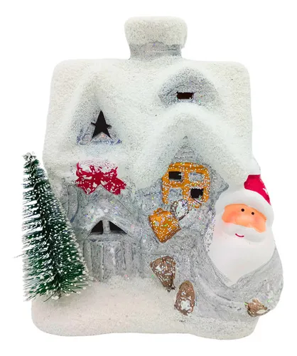 Producto Adorno Navidad Casita Ceramica C/ Luz Decoracion Navideña Imagen