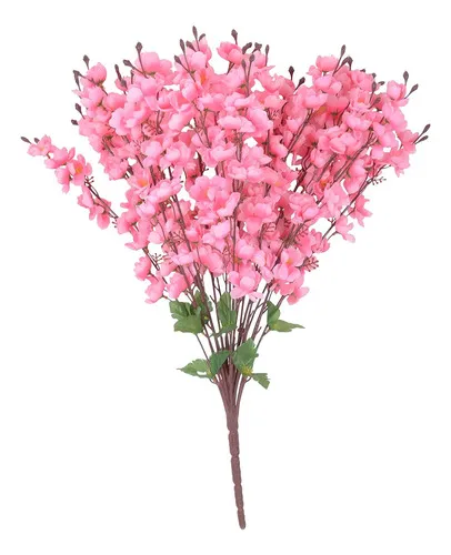 Producto Flores Artificiales Ramo Vara Cerezos Decoracion Pack X10 Imagen