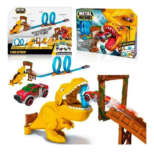 Producto Pista De Autos Dinosaurio Lanzador T-rex Juguete Carrera Imagen