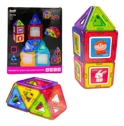 Producto Bloques Magneticos Con Imanes Didacticos 26 Piezas Imagen