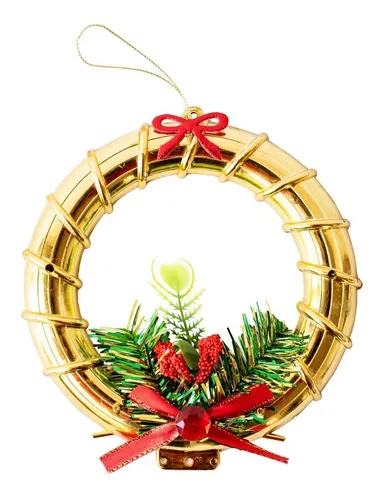 Producto Adorno Corona Navideña Decoracion Arbolito De Navidad Imagen