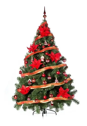 Producto Árbol De Navidad Montañes Deluxe 1.80mts Rojo Black Friday Imagen