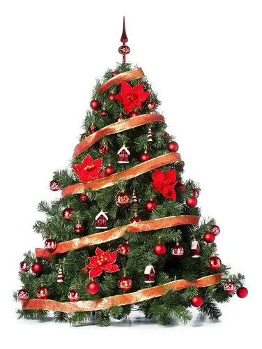Producto Arbolito Navidad Extra Lujo Patagonia 1.50mt Rojo Decoración Imagen