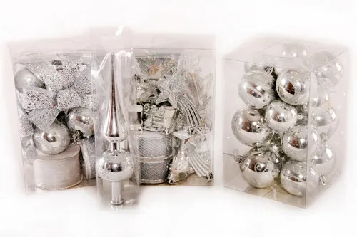 Producto Kit Adornos Navidad Plata 72 Piezas - Envío Gratis! Imagen