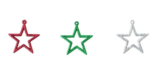 Producto Adornos Navideños Estrellas Para Arbolito De Navidad 5cm X8u Imagen