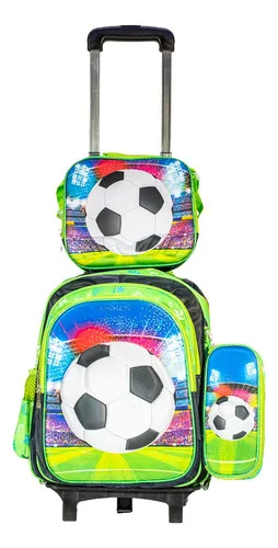 Producto Mochila Carrito Espalda Escolar 2 En 1 Canopla Lunchera Luz Imagen