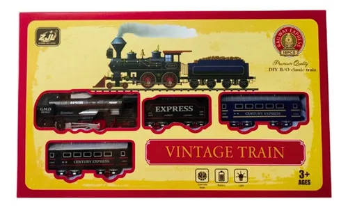 Producto Pista De Tren Clasico Con Luz Y Vias Locomotora Juguete Imagen