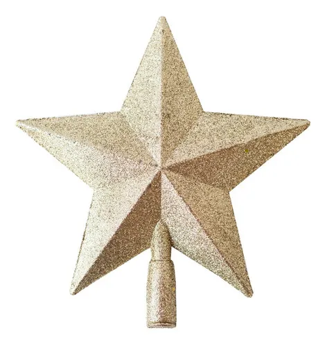 Producto Estrella Puntal Dorado 25cm Para Arbol De Navidad  Imagen