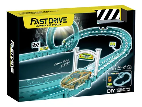 Producto Pista De Autos Rápida Fast Drive Luminosa Brilla Oscuridad Imagen