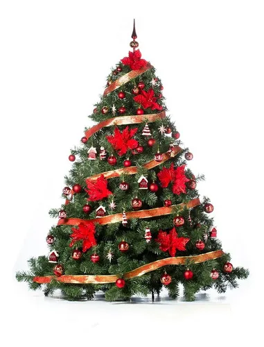 Producto Arbolito Navidad Extra Lujo Patagonia 1.80mt Rojo Decoración Imagen