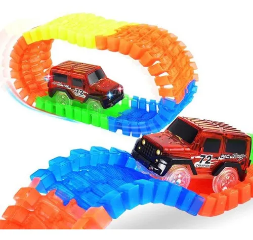 Producto Pista Luminosa Flexible 56 Piezas 1 Auto Luminoso Imagen