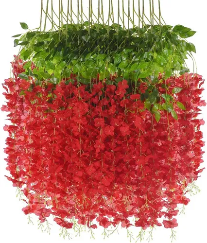 Producto Flores Artificiales Vara Pack X12 Enredadera Colgante Guia Imagen