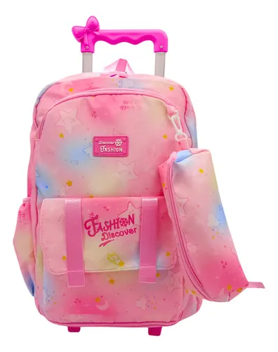 Producto Mochila Carrito Escolar 17'' Set Carro Con Ruedas + Canopla Imagen