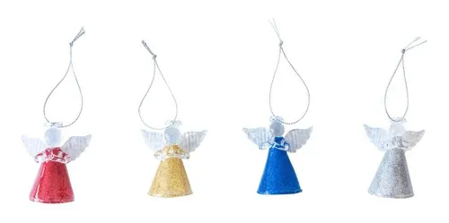 Producto Adornos Navideños De Cristal Angeles 6cm Decoracion Navidad Imagen