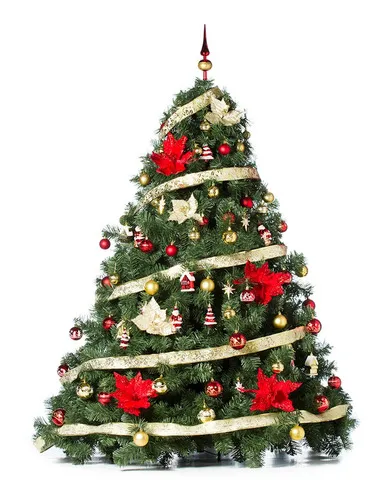 Producto Arbol Navidad Patagonia 2,10mts Adornos Rojo-oro Decoracion Imagen