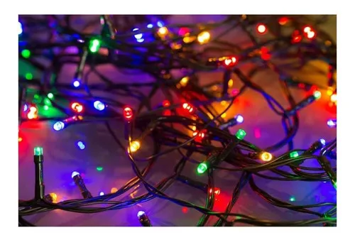 Producto Luces De Navidad X100 A Pilas Luces Led Multicolor 10mts Imagen