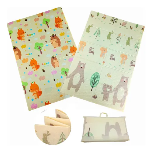 Producto Alfombra Antigolpes Plegable Bebes Reversible 120x180cm Imagen